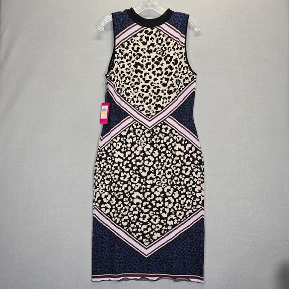 Vince Camuto Women's Sheath Dress Tan /Animal Print Size M - Picture 3 of 11